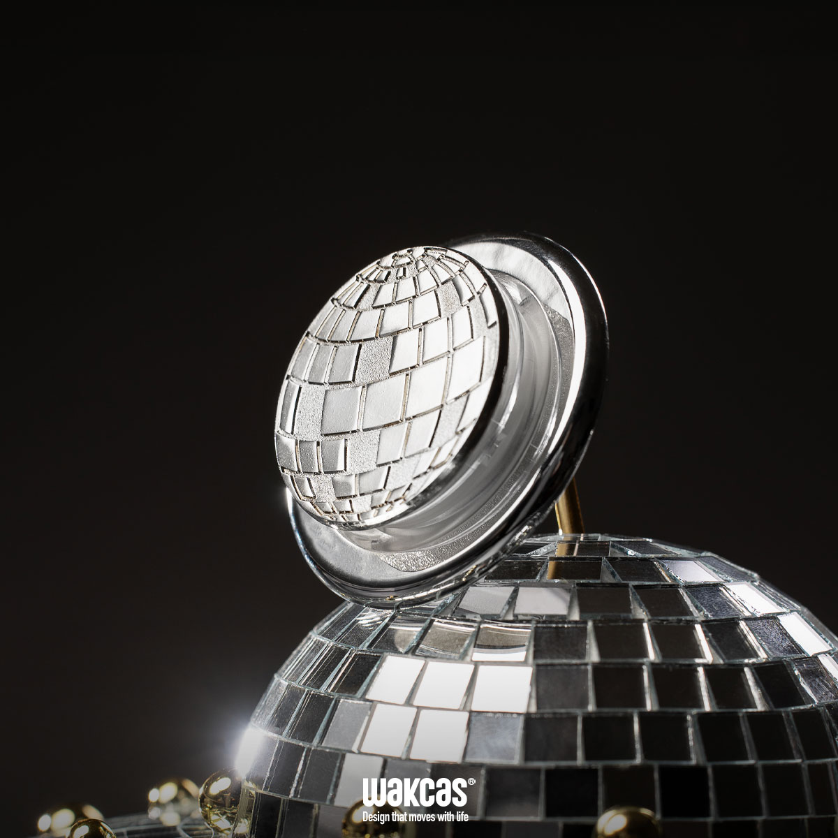 disco手机磁吸支架旋转个性潮原创设计金属新款伸缩手机支架磁吸