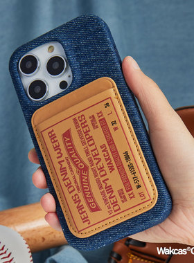 牛仔布料iphone15苹果14promax手机壳个性潮流磁吸适用iphone13promax防摔壳新款小众原创防摔苹果14保护套