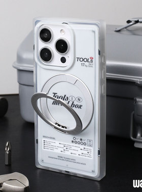 方形工具苹果iphone17promax手机壳磁吸原创适用苹果15外框手机壳小众ins风苹果16pro壳防摔潮支架壳全包14