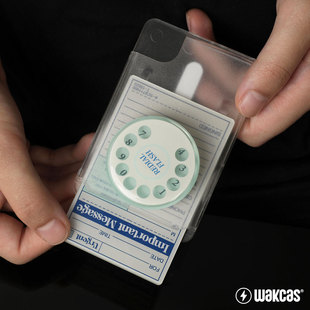 复古电话透明磁吸手机卡包个性潮流手机磁吸原创小众新款手机卡包