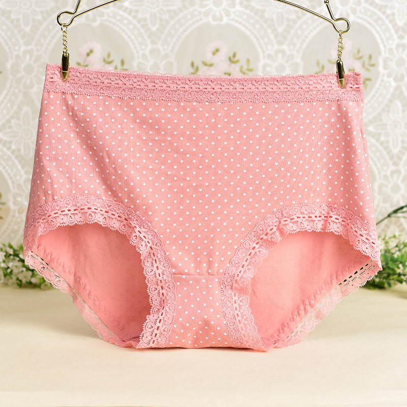 女士内裤女纯棉印花蕾丝花边高腰高弹亲肤大码简约包臀无痕三角裤,女士内衣/男士内衣/家居服,女三角裤,淘宝优惠券,粉丝福利购,淘宝优惠卷