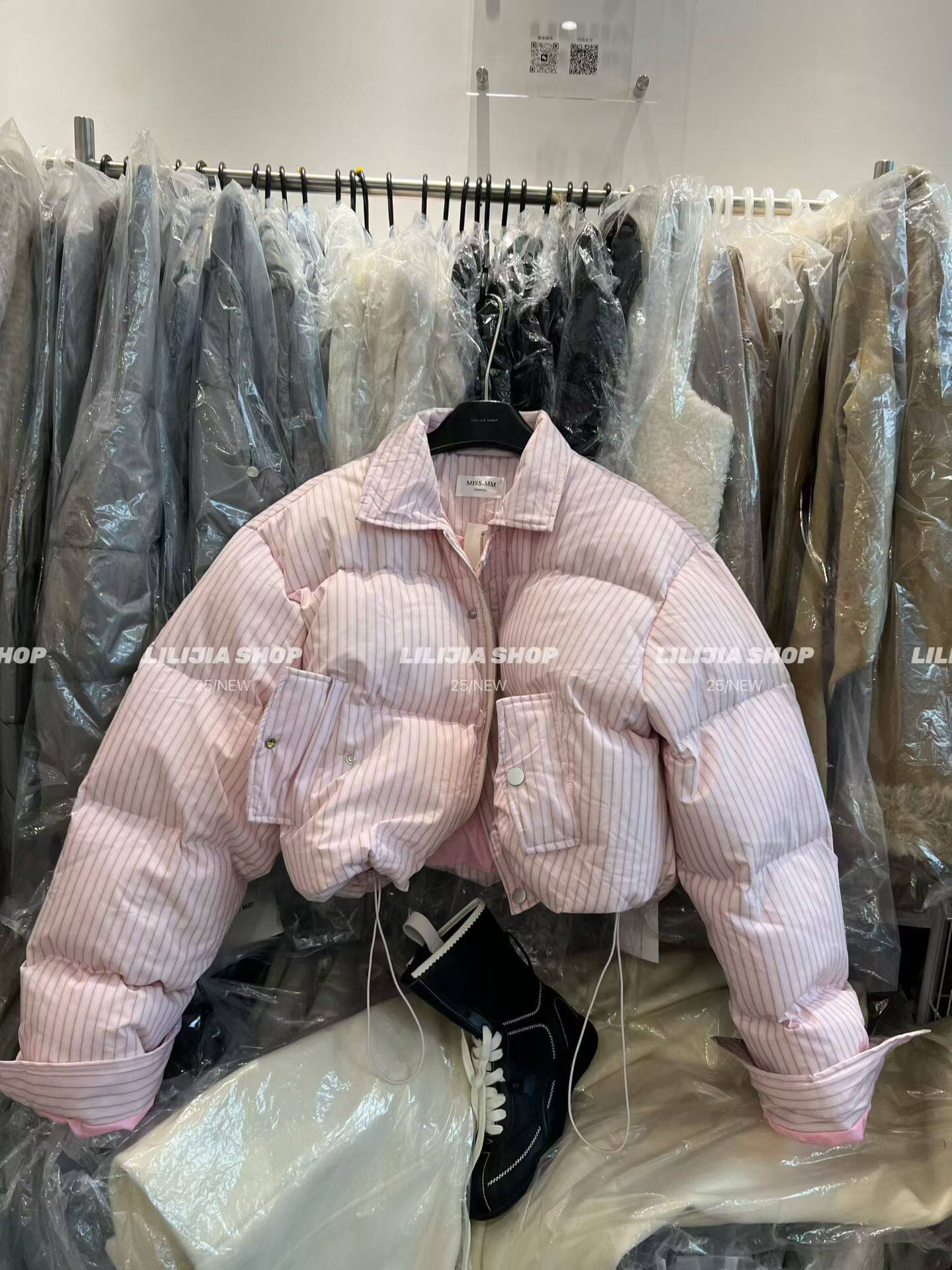 MIDO家 2025秋冬新款韩版时尚百搭宽松显瘦条纹短款羽绒外套女,女装/女士精品,羽绒服,淘宝优惠券,粉丝福利购,淘宝优惠卷