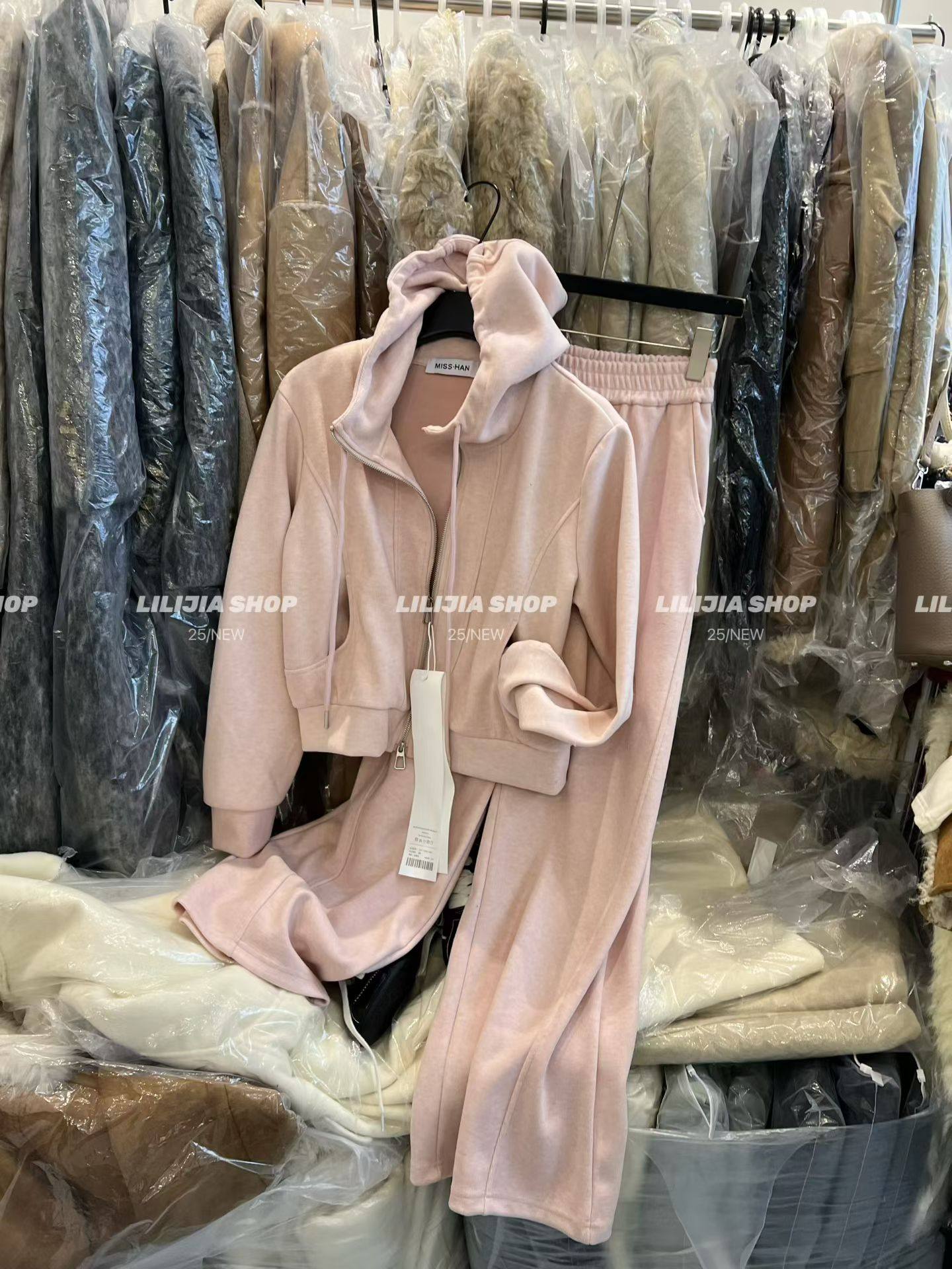 MIDO家 韩版连帽卫衣女套装2025冬松紧高腰显瘦阔腿裤长裤,女装/女士精品,时尚套装,淘宝优惠券,粉丝福利购,淘宝优惠卷