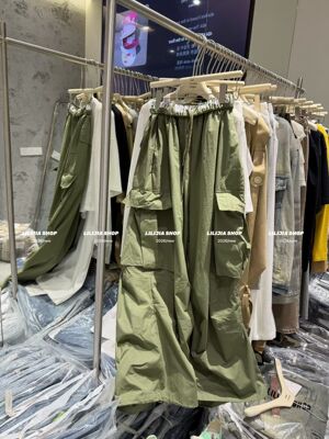 MIDO家 2026新款韩版时尚百搭显瘦翻边腰头字母抽绳宽松工装裤女