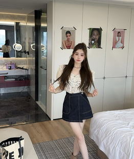 复古蕾丝荷叶边衬衫 MIDO家 法式 2025夏季 女设计感小众上衣 新款