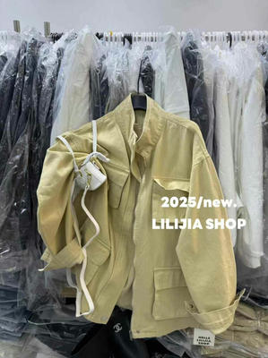 MIDO家 2025春上新美式复古休闲设计感口袋工装百搭外套短外套女