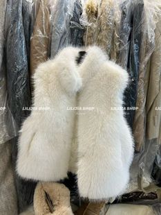 毛毛马夹外套女 宽松显瘦百搭立领羽绒内胆无袖 MIDO家 2025冬韩版