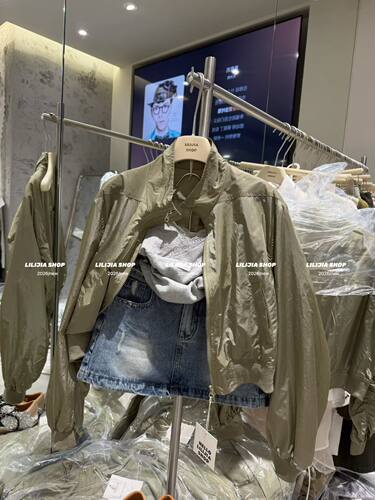 MIDO家 2026春季新款韩版时尚百搭宽松显瘦立领短款防晒外套女