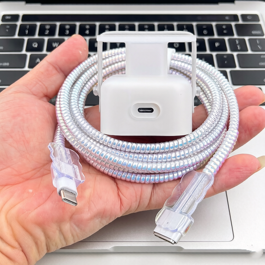 适用苹果MacBook Air M5 40W电源保护套M4 35W充电器数据线绕线绳
