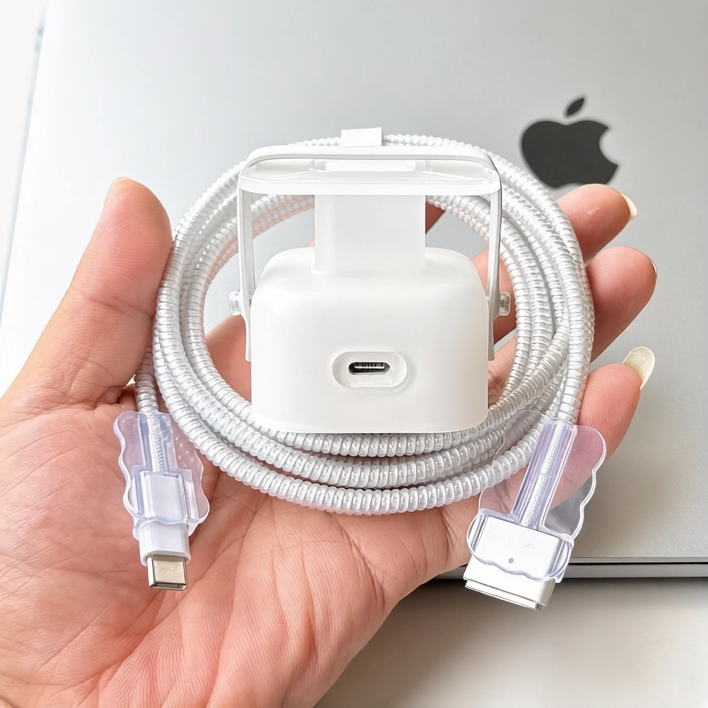 适用苹果MacBook Air M4 35W充电器外壳M5 40W数据线保护套线绕绳