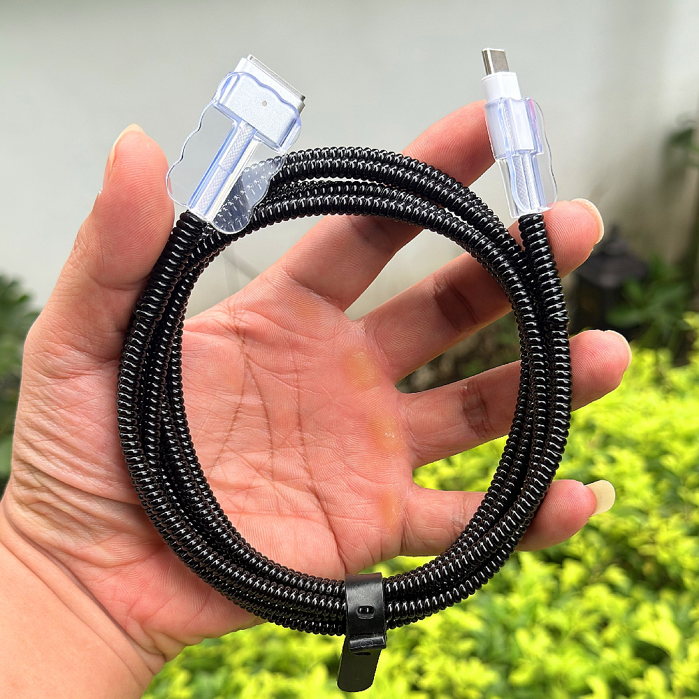 适用苹果MacBook Air pro笔记本数据线保护套壳防折断头MAC缠绕绳