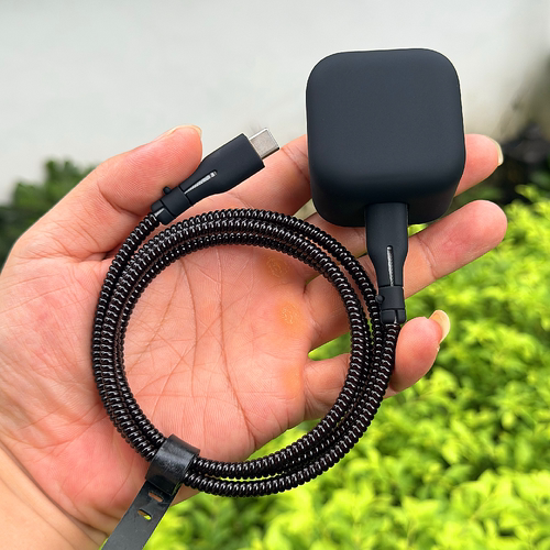 适用苹果17 40W充电器壳iPhone17 16 15promax数据线保护套缠绕绳