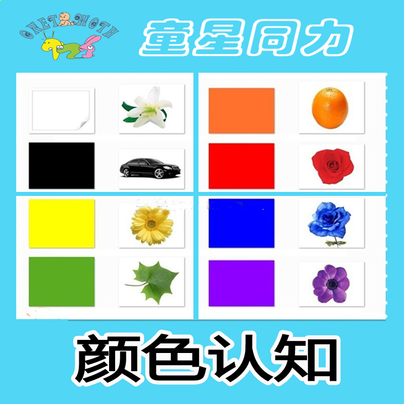 自闭症孤独症ABA教学实操卡片颜色卡片儿童康复训练教具