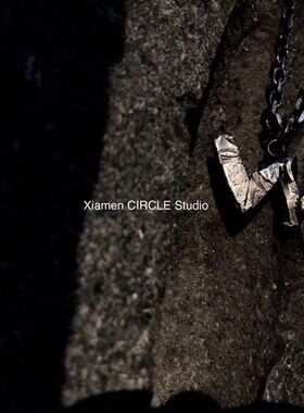 原创设计风暗黑手工做旧纹理吊坠