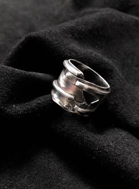 錾刻迷你缠绕原创独立设计戒指