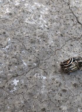 diy多层原创设计师德国银戒指