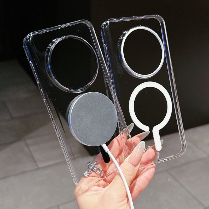 冰透轻薄款适用荣耀magic8pro手机壳内置磁吸荣耀magic8保护壳全包防摔透明魔术7华为硬外壳简约高级男女生