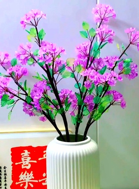 新款紫薇花材料包手工编织花束客厅摆放花DIY制作六瓣花材料包