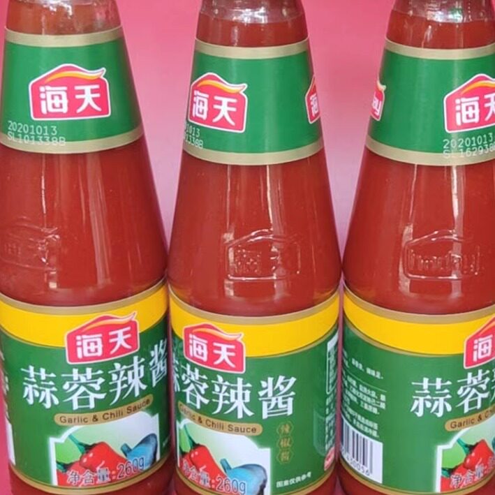海天 蒜蓉辣酱260g*4玻璃瓶 辣椒酱 鲜椒酱酱香辣