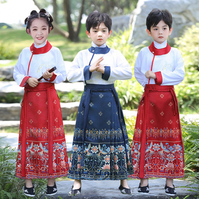 儿童汉服男童国学服三字经演出服