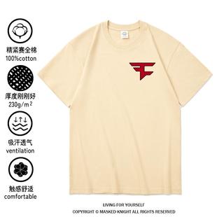 大码 男游戏CSGO比赛T恤周边学生纯棉衣服夏季 Clan战队服短袖 Faze