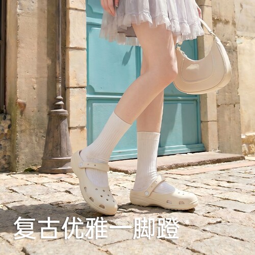 2026新款外穿玛丽珍洞洞鞋女士凉鞋夏季防滑透气一脚蹬沙滩凉拖鞋