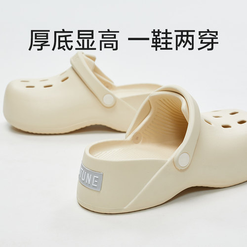 增高穆勒半拖鞋女款夏季洞洞鞋