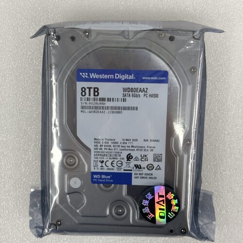西部数据WD80EAAZ 8T监控专用硬盘8T监控硬盘8TB台式机机械硬盘