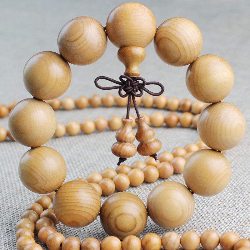 天然红豆杉手串15/20天然原木老料108颗佛珠手链无漆无蜡男女饰品