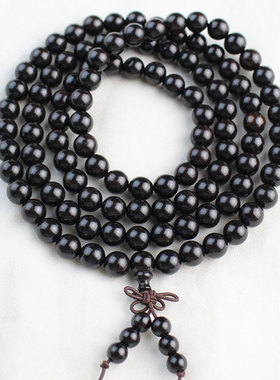 天然手串佛珠多圈饰品黑黄檀