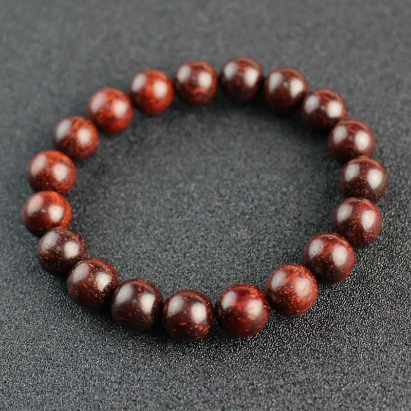 厂家直销天然印度小叶紫檀精致10mm佛珠手串顺纹高密度女款牛毛纹