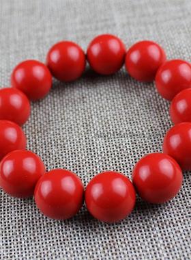 厂家直销台湾朱砂手链男女情侣单圈108颗红色手串本命年饰品礼物