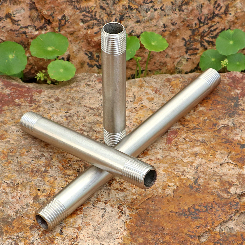 DN8二分304不锈钢圆无缝钢管 耐高压耐蚀水油气管道双外丝延长管