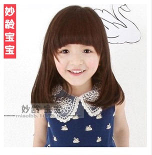 宝宝假发儿童假发小女孩 童装模特假发 中长儿童假发摄影拍照发套