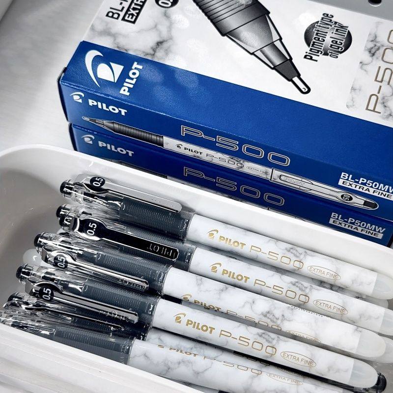 日本PILOT百乐P500金标限定中性笔针管直液式考试刷题笔学生用品
