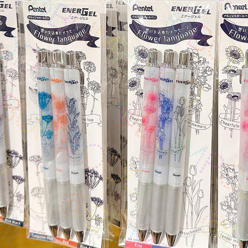 派通花语鲜花限定中性笔