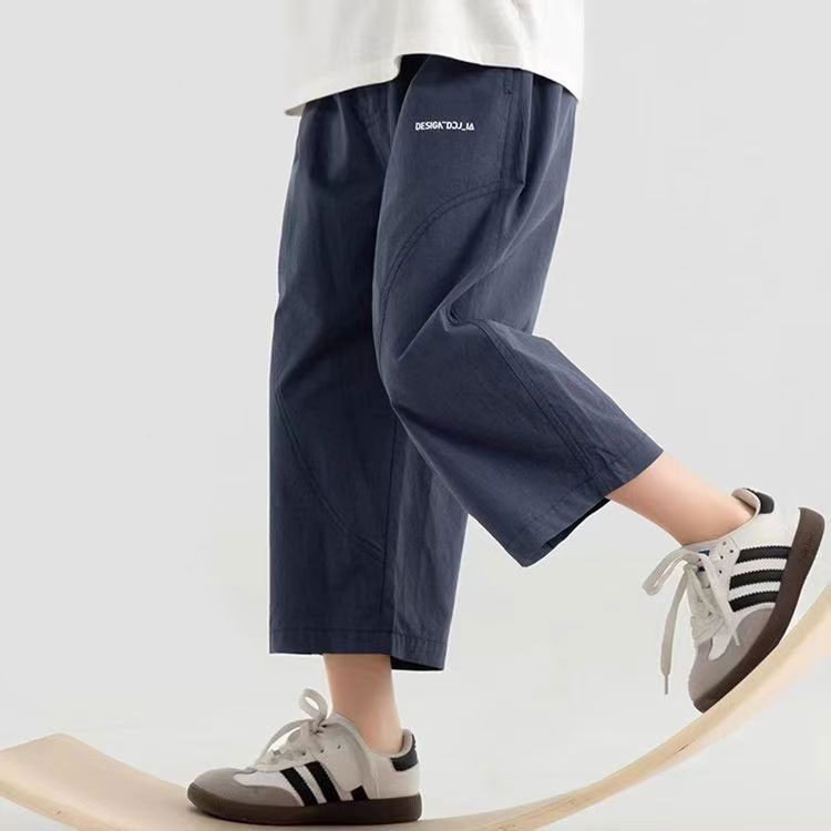 男童短裤2025新款夏季儿童直筒帅气七分裤过膝薄款男孩休闲裤子潮