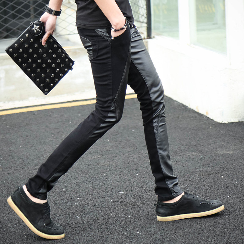 Pantalon cuir homme serré pour jeunesse - Ref 1478570 Image 4