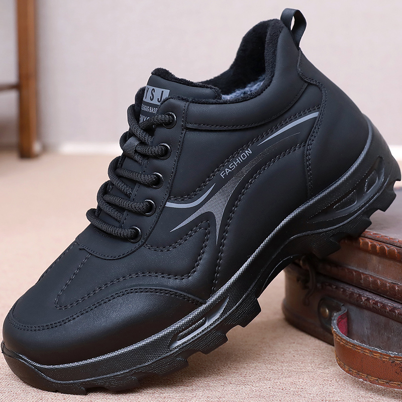 冬季老北京布鞋防水男棉鞋加绒保暖防滑软底运动休闲老年人爸爸鞋