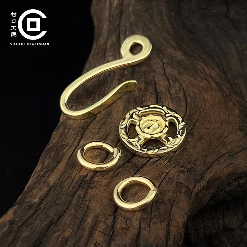 村口工匠菊地健kenkikuchi全金18k点金唐草迷你小十字轮混搭鱼钩