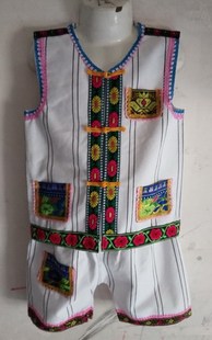 六一儿童少数民族佤族彝族服装/男孩纳西族服饰/景颇族舞蹈演出服