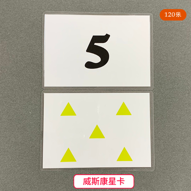 威斯康星卡数与量 颜色形状分类配对训练aba认知卡自闭症康复训练