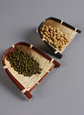 小簸箕收纳篮竹篮零食竹编藤编