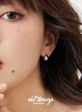 925银极简耳钉2024新款爆款蒸汽水滴轻奢小众高级设计感冷性ins风