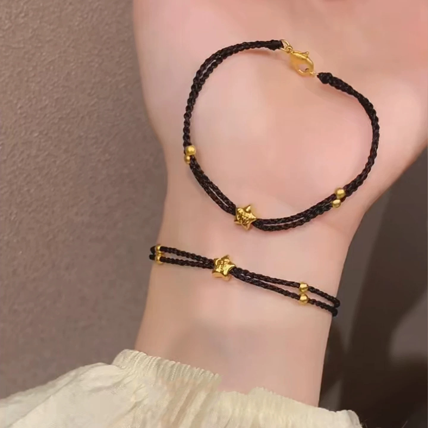 新中式星星编绳红绳手链女款手绳