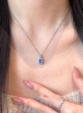 s925纯银吊坠项链女锁骨链配饰女