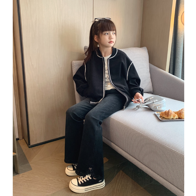 时尚设计感麦穗纹夹克衫外套