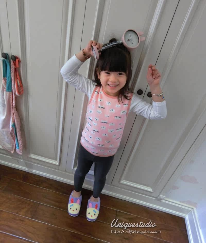 Pantoufles enfants en suède pour hiver - semelle caoutchouc - Ref 1032023 Image 4