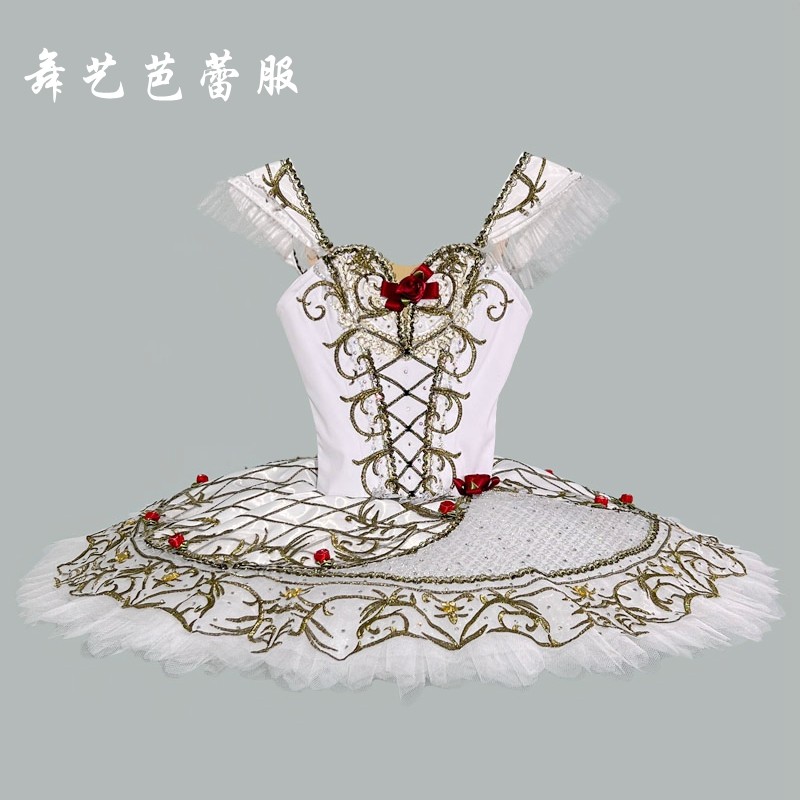舞艺欣专业款金色花边专业款tutu裙芭蕾舞裙演出比赛考级舞蹈服