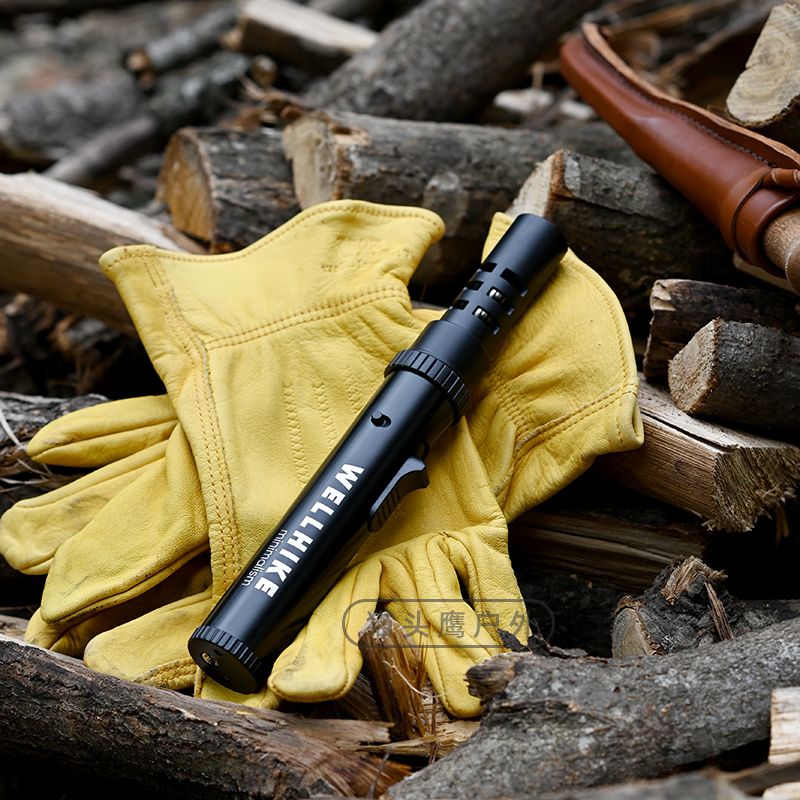 wellhike户外露营点火器 野炊烧烤BBQ黑化战术打火机喷枪